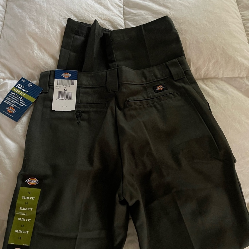 Dickies Boys Slim Fit Pants - Forest Green 14